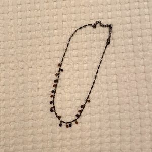 Robert Rose choker necklace with amber dangling beads